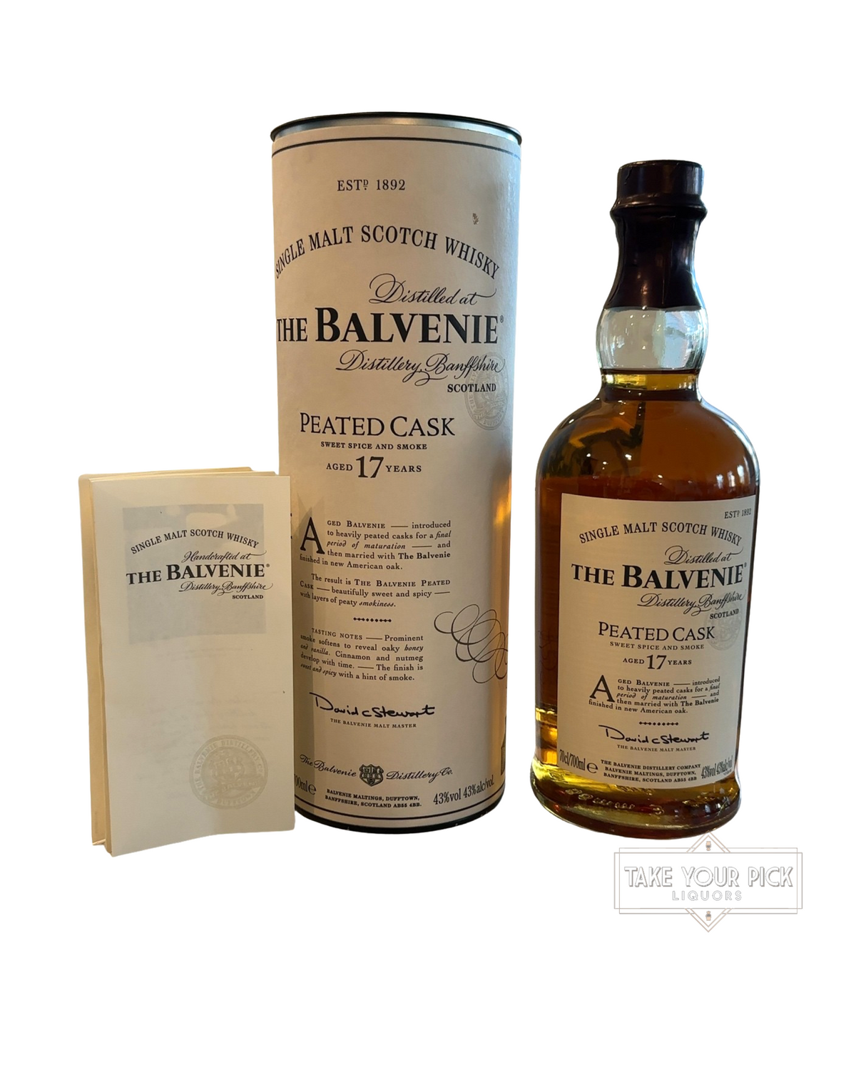 2010 Balvenie 17 Year Peated Cask Sweet Spice and Smoke 86 Proof 86 Proof 700ml