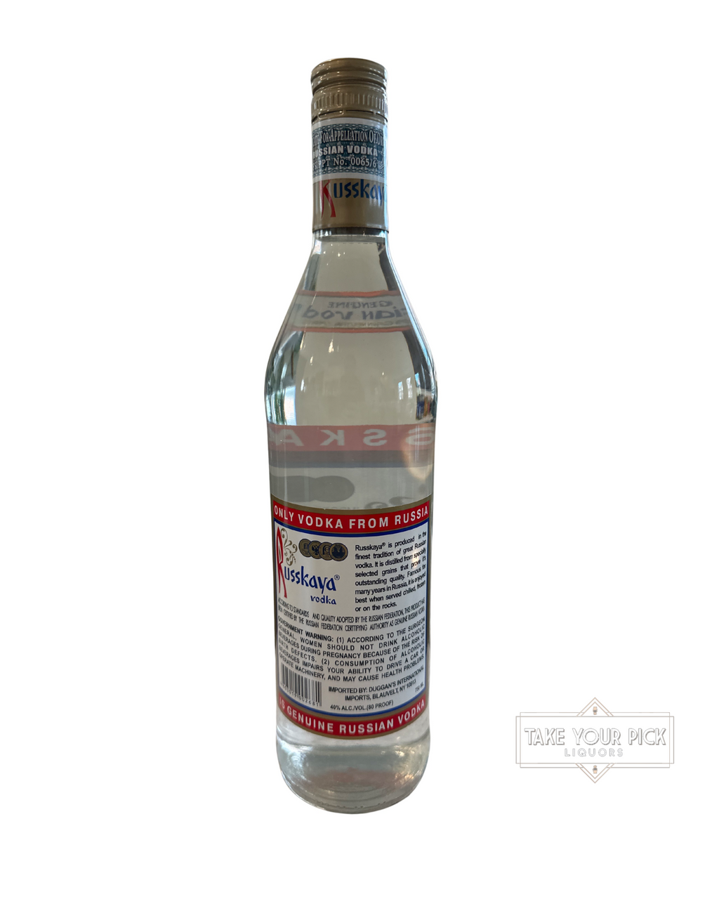 2013 Russkaya Moscow Russian Vodka 80 Proof 80 Proof 750ml