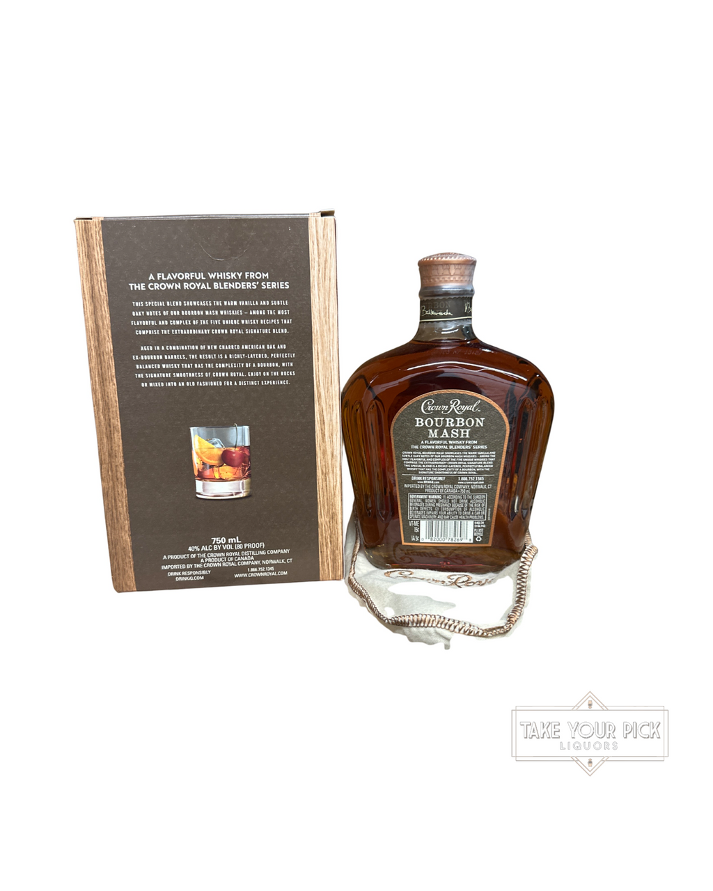 2018 Crown Royal Bourbon Mash 80 Proof 750ml With Box & Bag 80 Proof 750ml