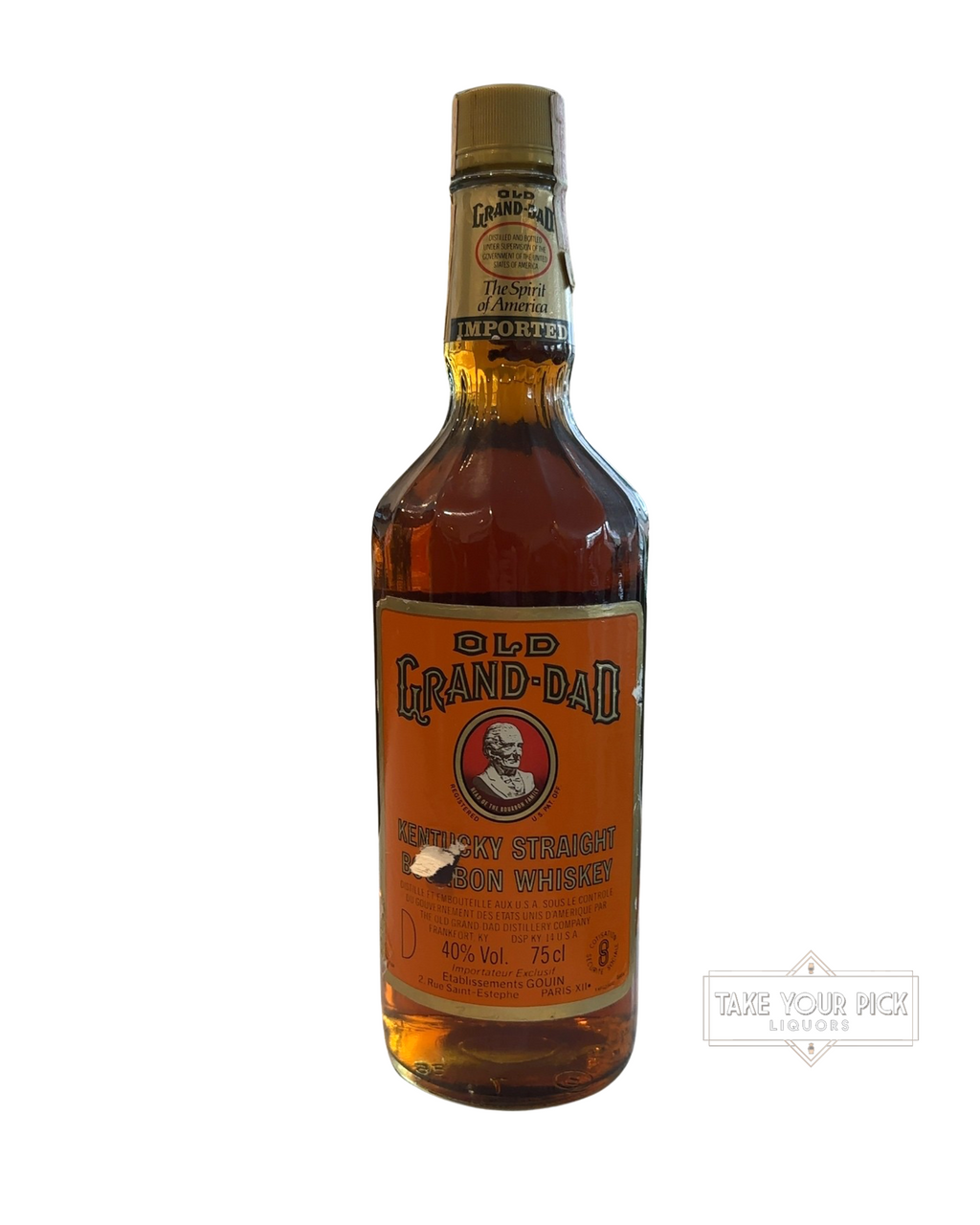 1984 Old Grand-Dad Distillery Kentucky Straight Bourbon Whiskey 80 Proof 750ml