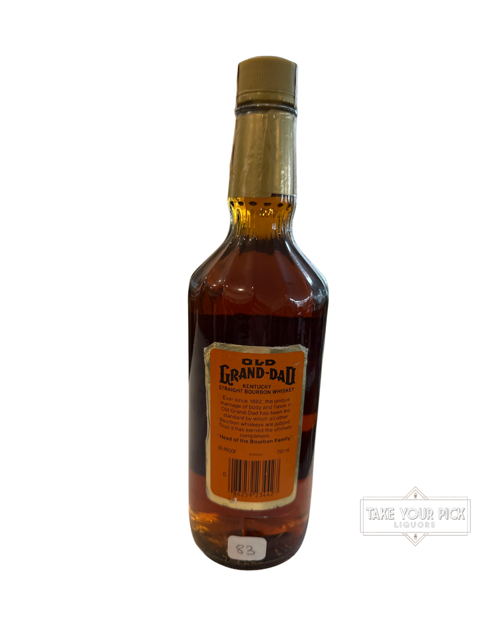 1984 Old Grand-Dad Distillery Kentucky Straight Bourbon Whiskey 80 Proof 750ml
