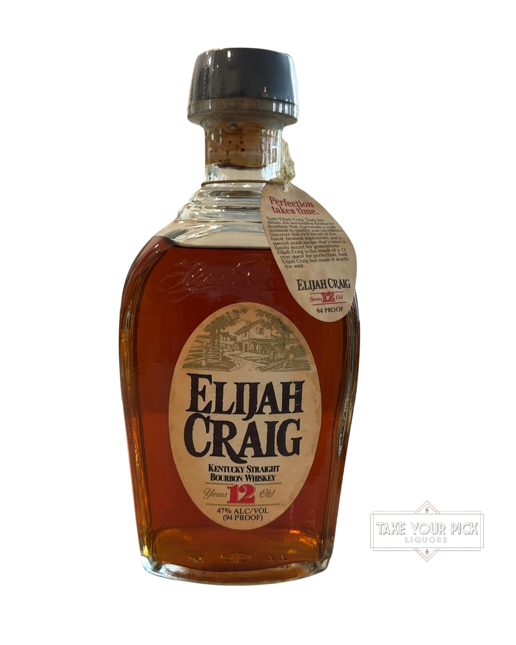 1996 Elijah Craig 12 Years Old Kentucky Straight Bourbon Whiskey 94 Proof 750ml