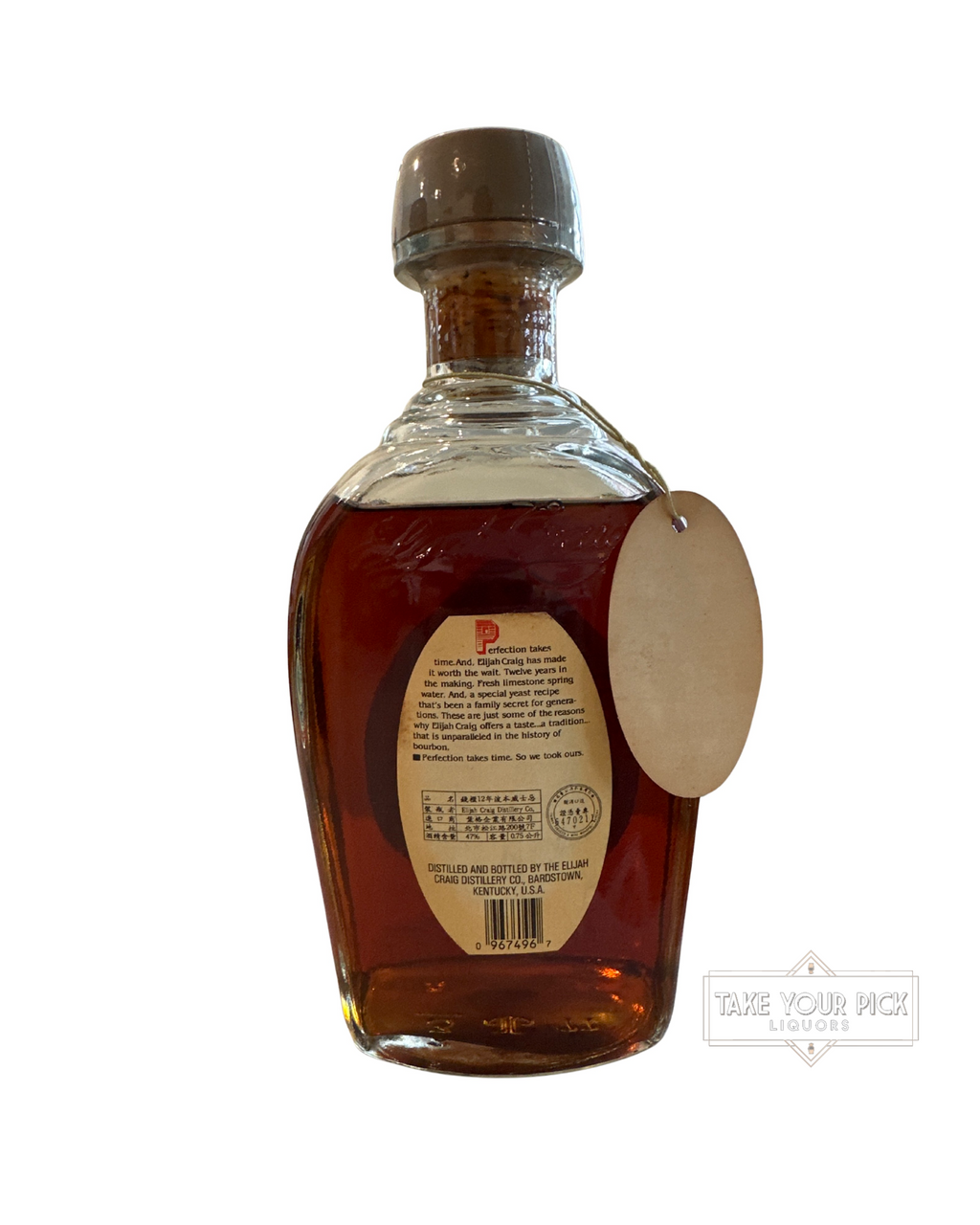 1993 Elijah Craig Kentucky Straight Bourbon Whiskey 94 Proof 750ml