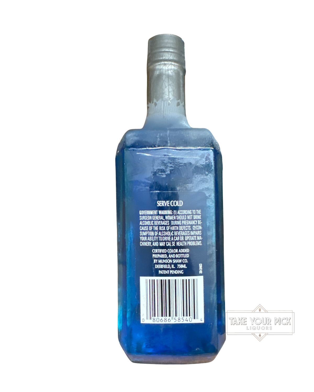 1999 Avalanche Blue Peppermint Schnapps 80 Proof 750ml