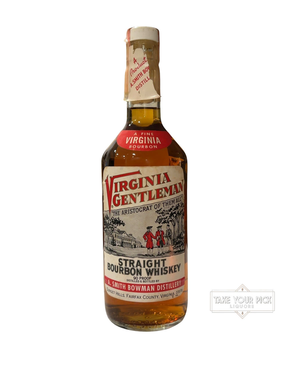 1974 A. Smith Bowman Distillery Virginia Gentleman 90 Proof 757ml