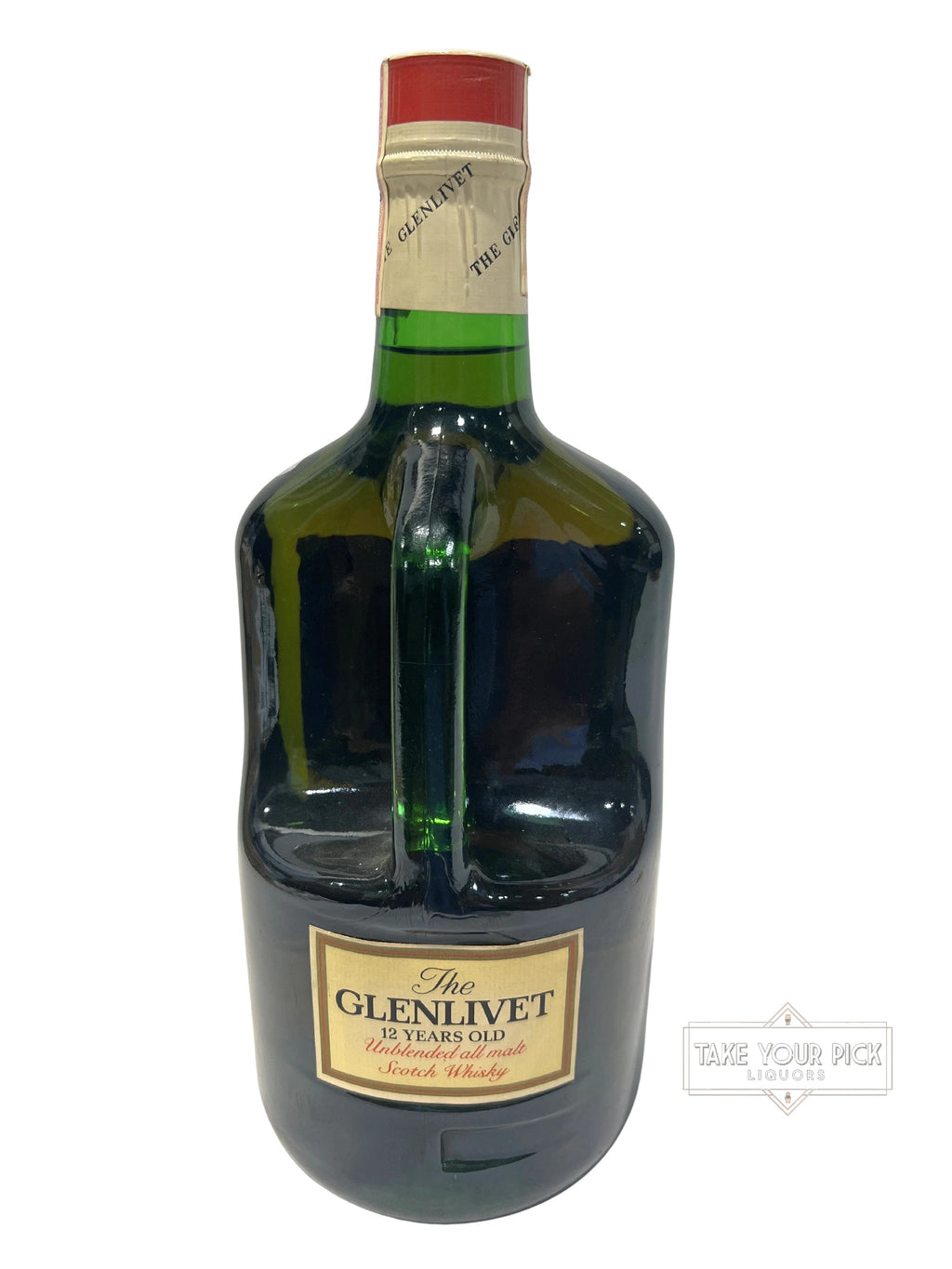 1970s Glenlivet 12 Year Old Unblended All Malt 86 Proof 1.75 Liter