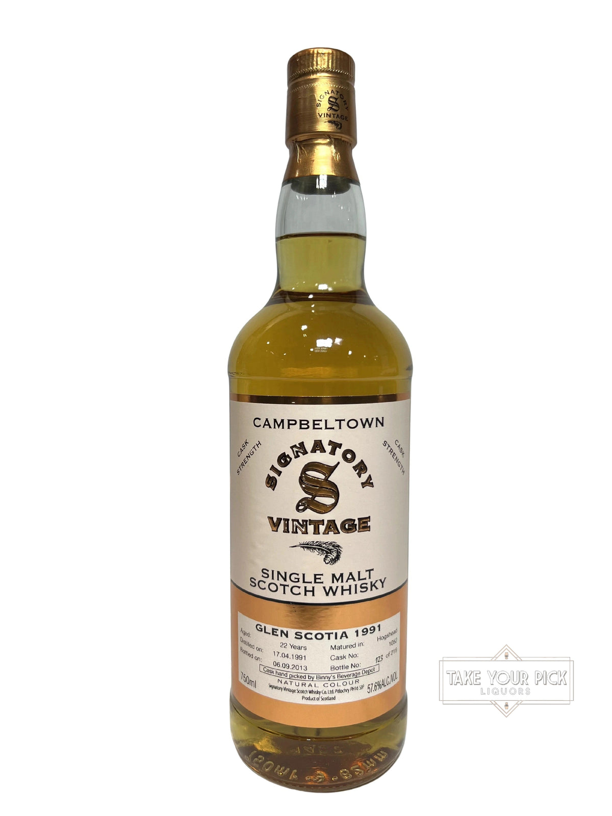 2013 Signatory Vintage Glen Scotia 1991–2013 115.2 Proof 750ml