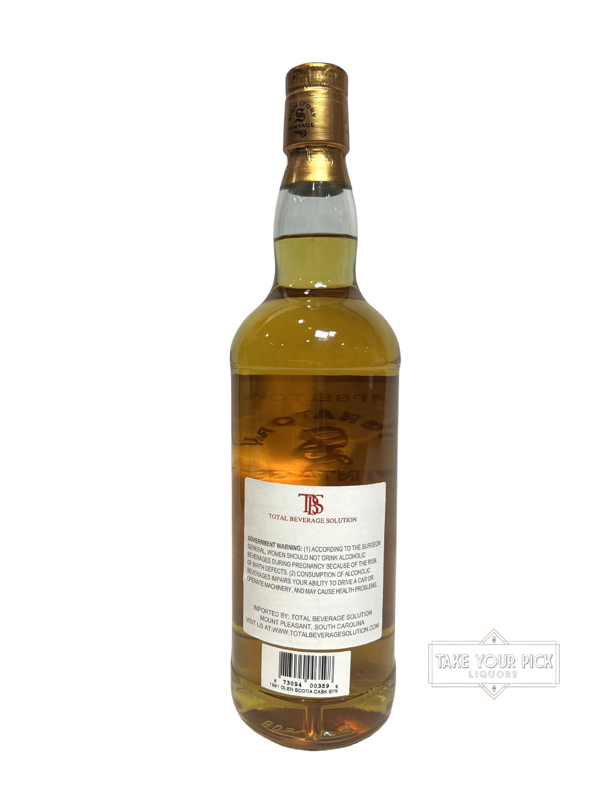 2013 Signatory Vintage Glen Scotia 1991–2013 115.2 Proof 750ml