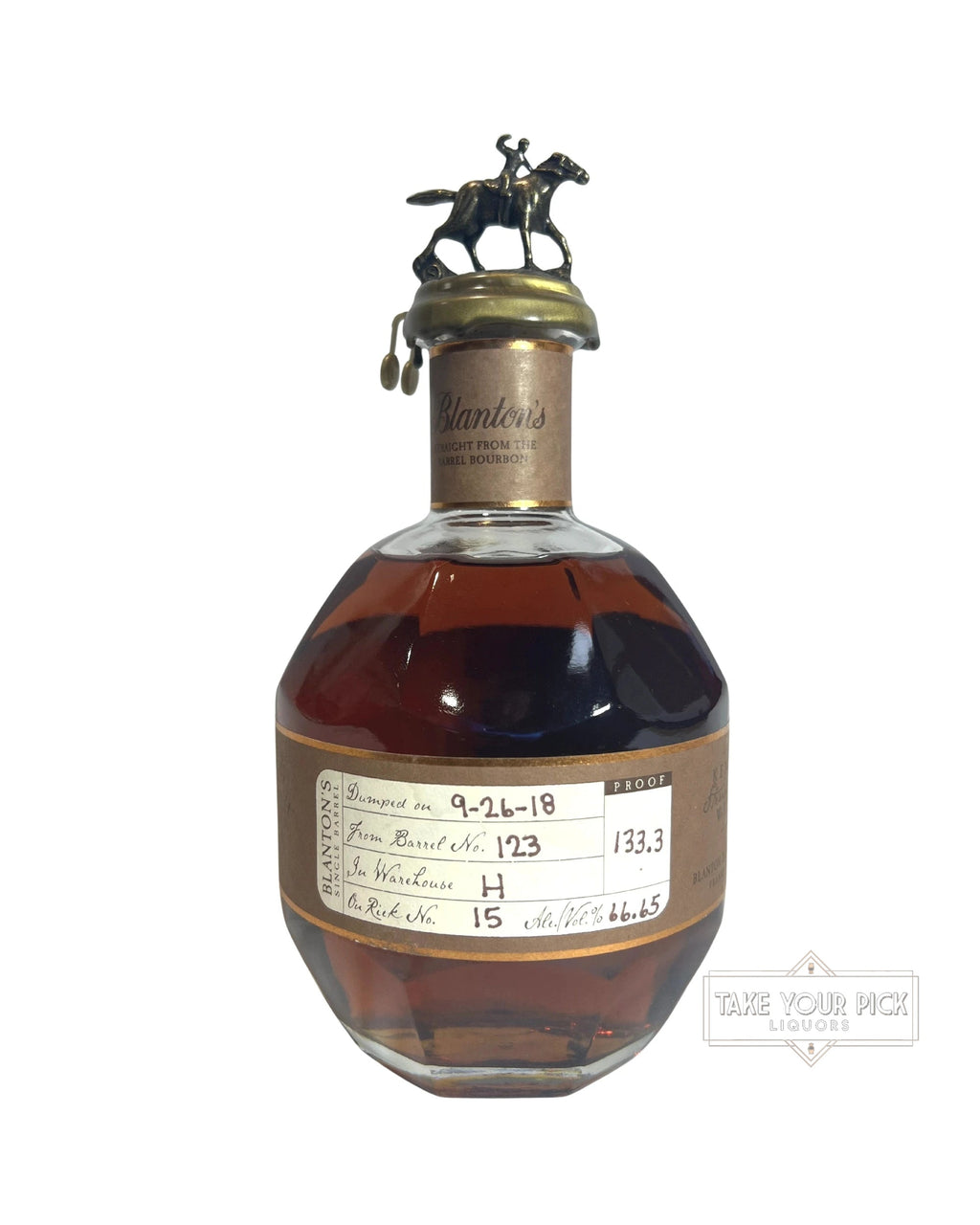 2018 Blanton's Straight From The Barrel Bourbon 133.3 Proof 750ml