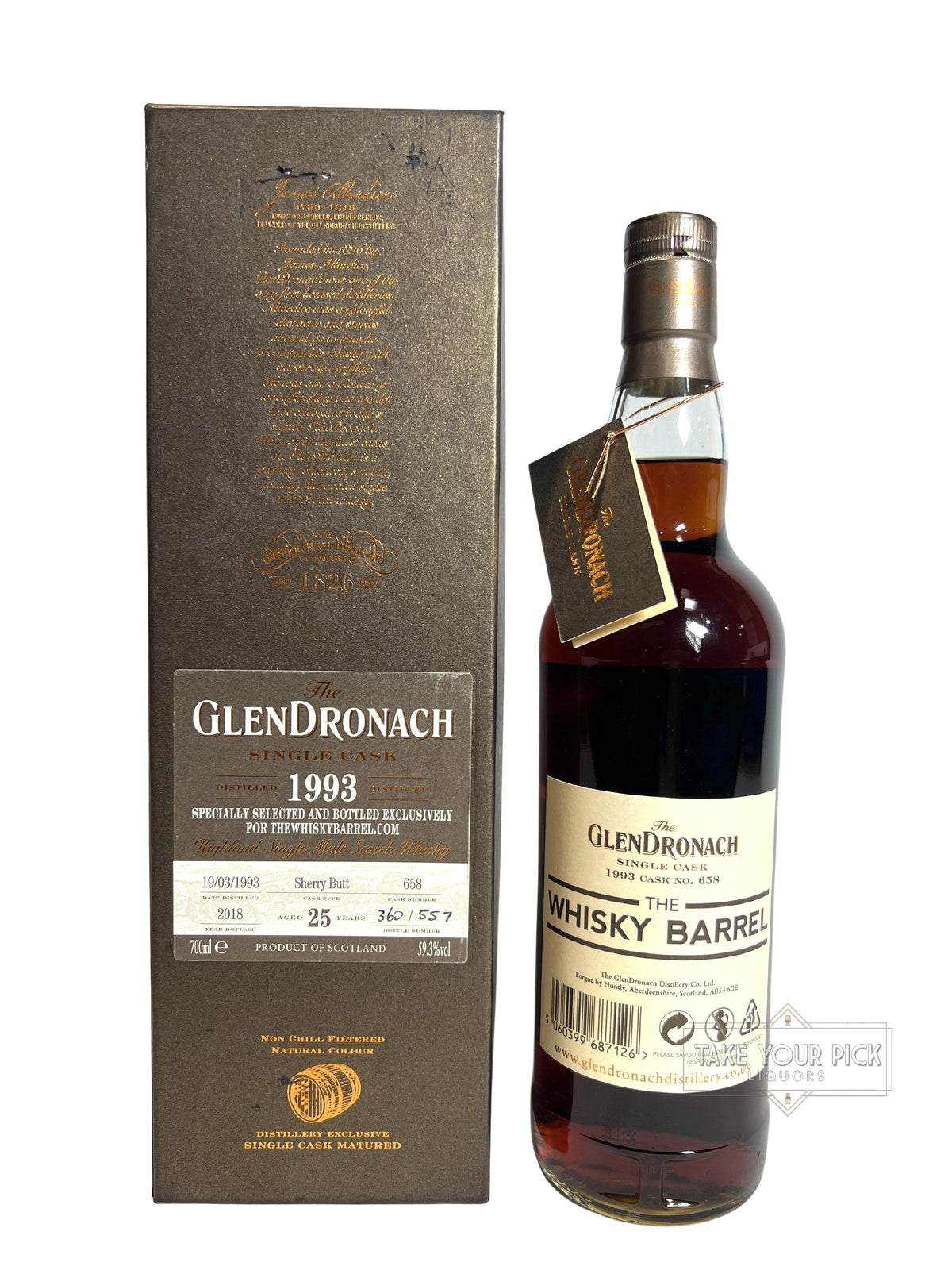 2018 Glendronach Single Cask 1993 25 Year 118.6 Proof 700ml