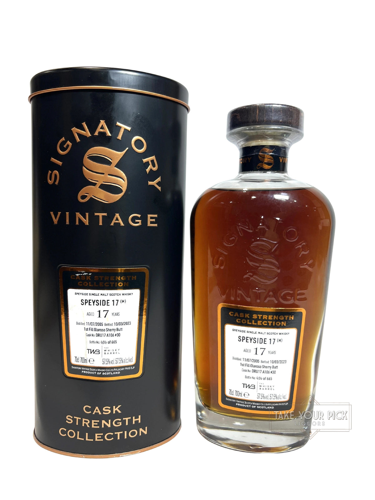 2023 Signatory Cask Strength Collection Speyside 17 Year (Macallan) 115 Proof 700ml