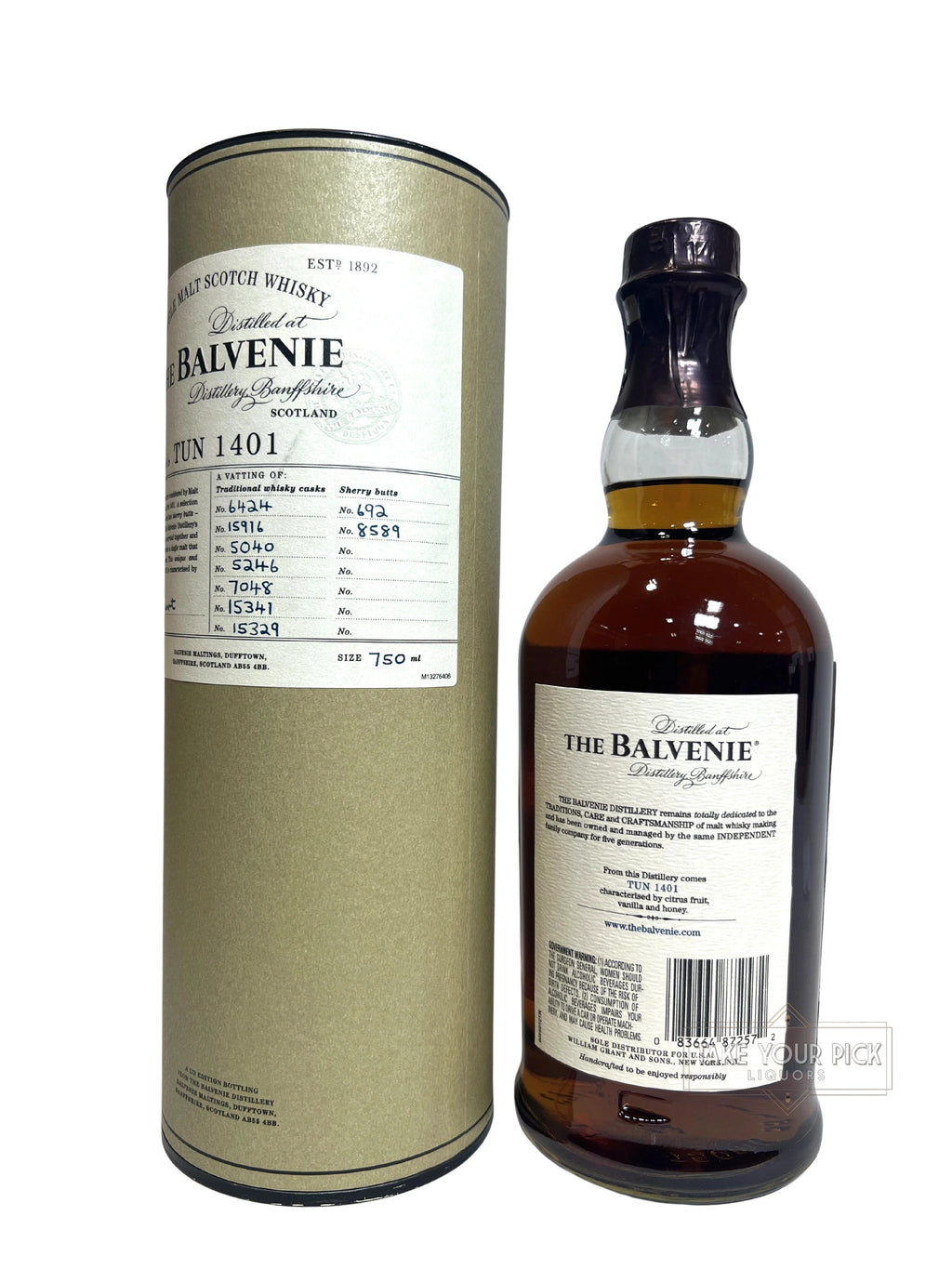 The Balvenie Batch No.6 Tun 1401 99.6 Proof 750ml
