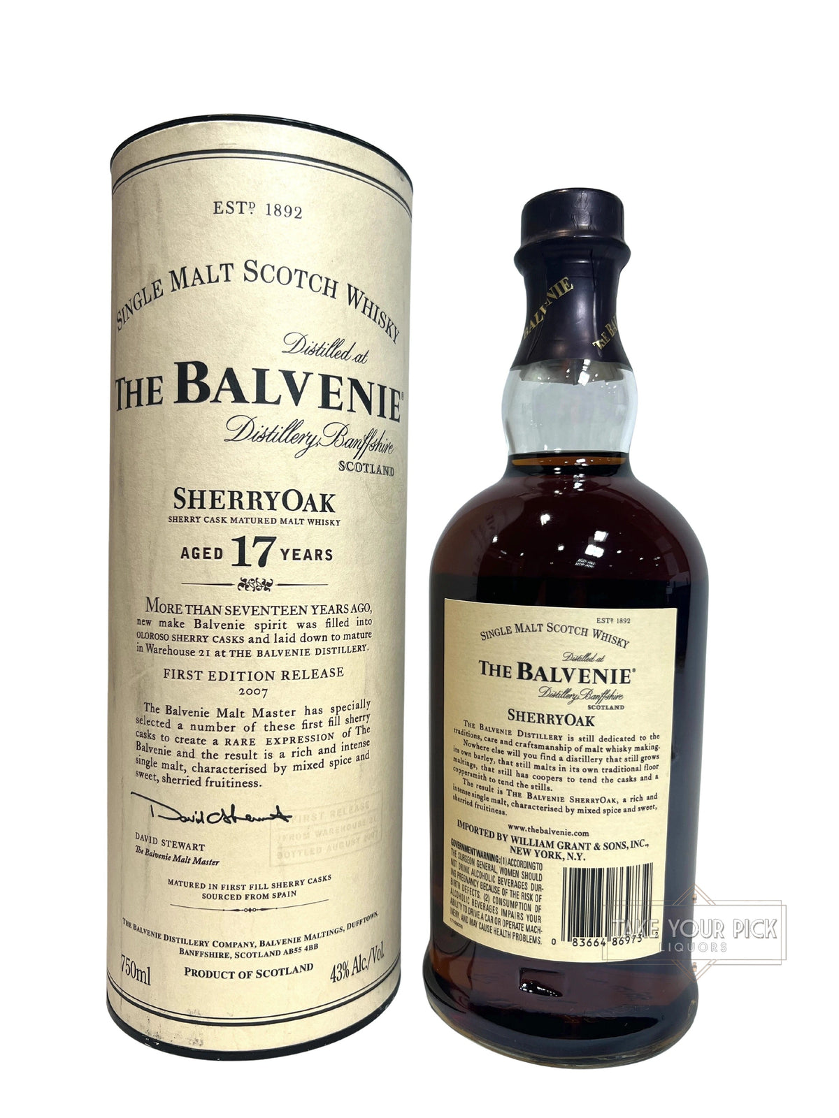 The Balvenie Sherry Oak 17 Year 86 Proof 750ml