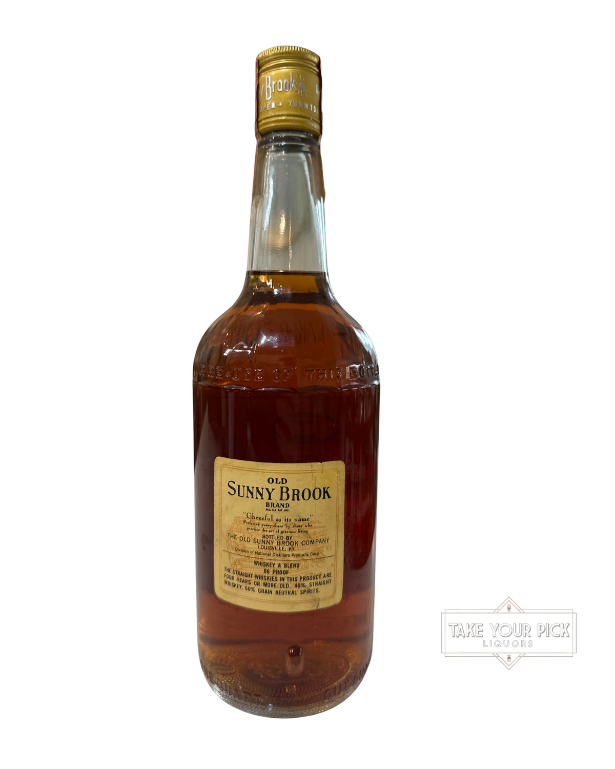 1957 Old Sunny Brook (Division of National Distillers) 86 Proof 1000ml