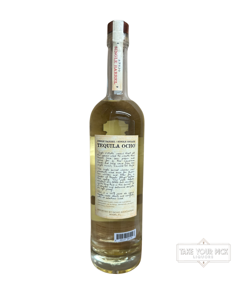 2018 TEQUILA OCHO Single Barrel Añejo 104 Proof 750ml