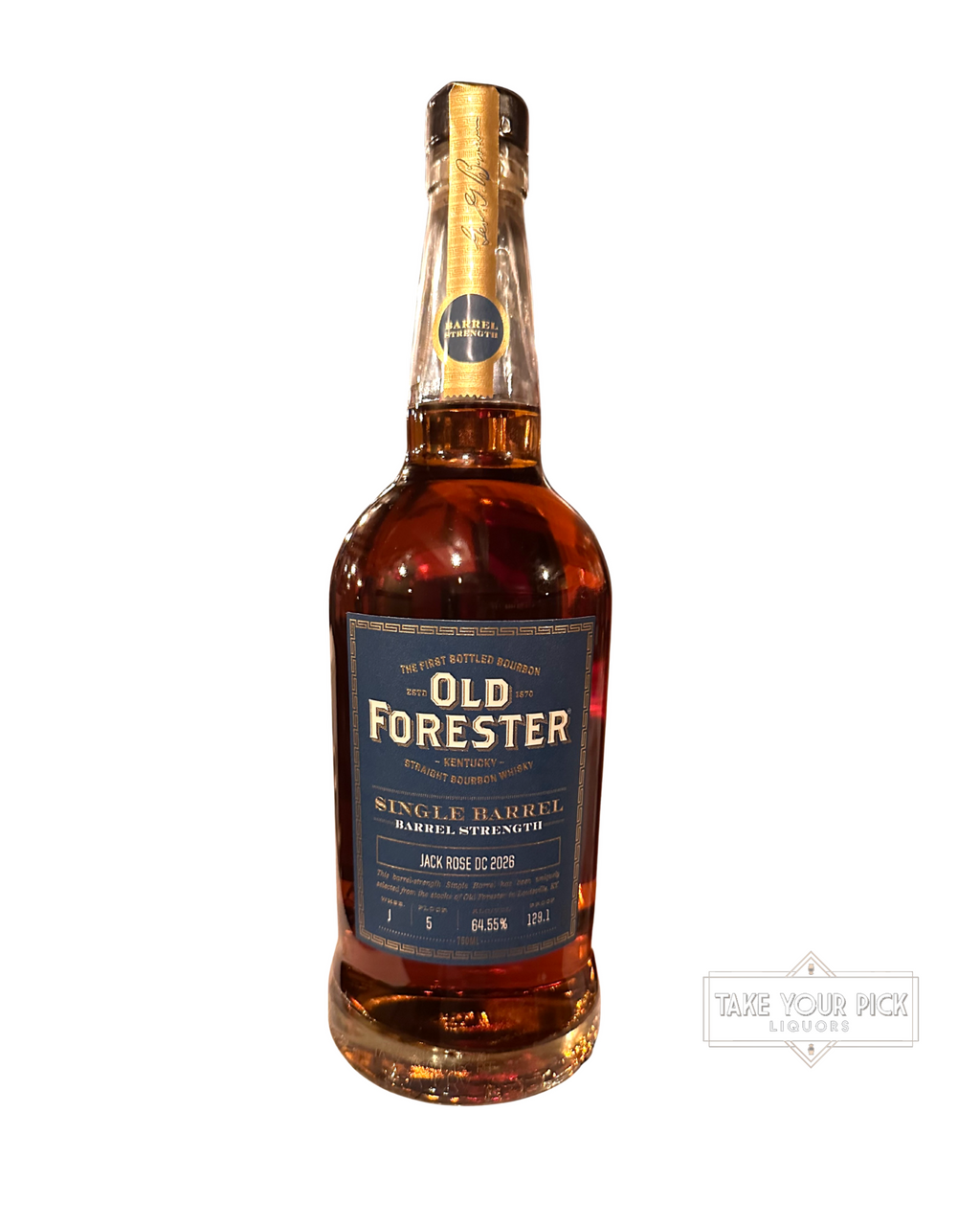 2026 Old Forester Single Barrel Barrel Strength Jack Rose DC 2026 129.1 Proof 750ml