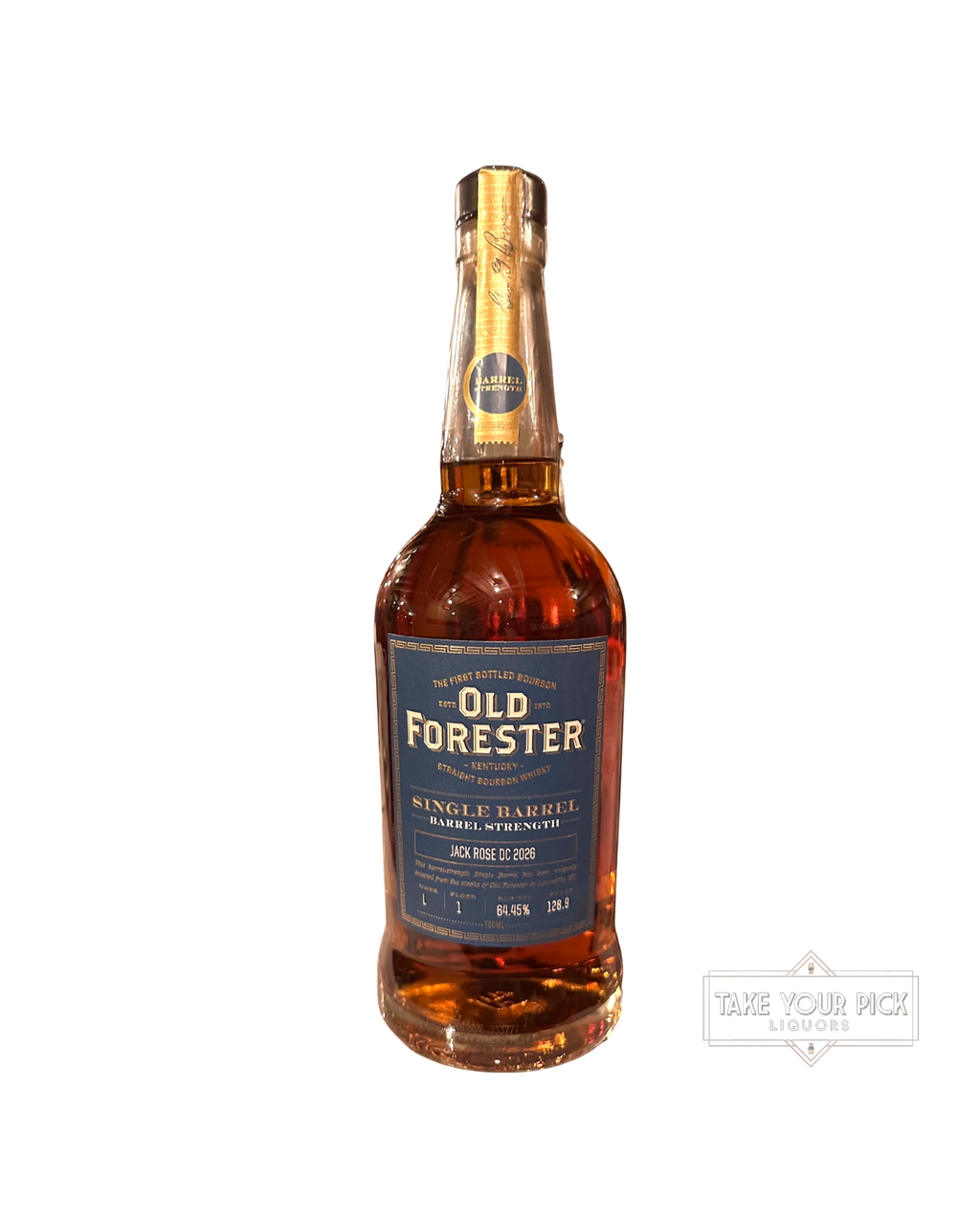 2026 Old Forester Single Barrel Barrel Strength Jack Rose DC 2026 128.9 Proof 750ml