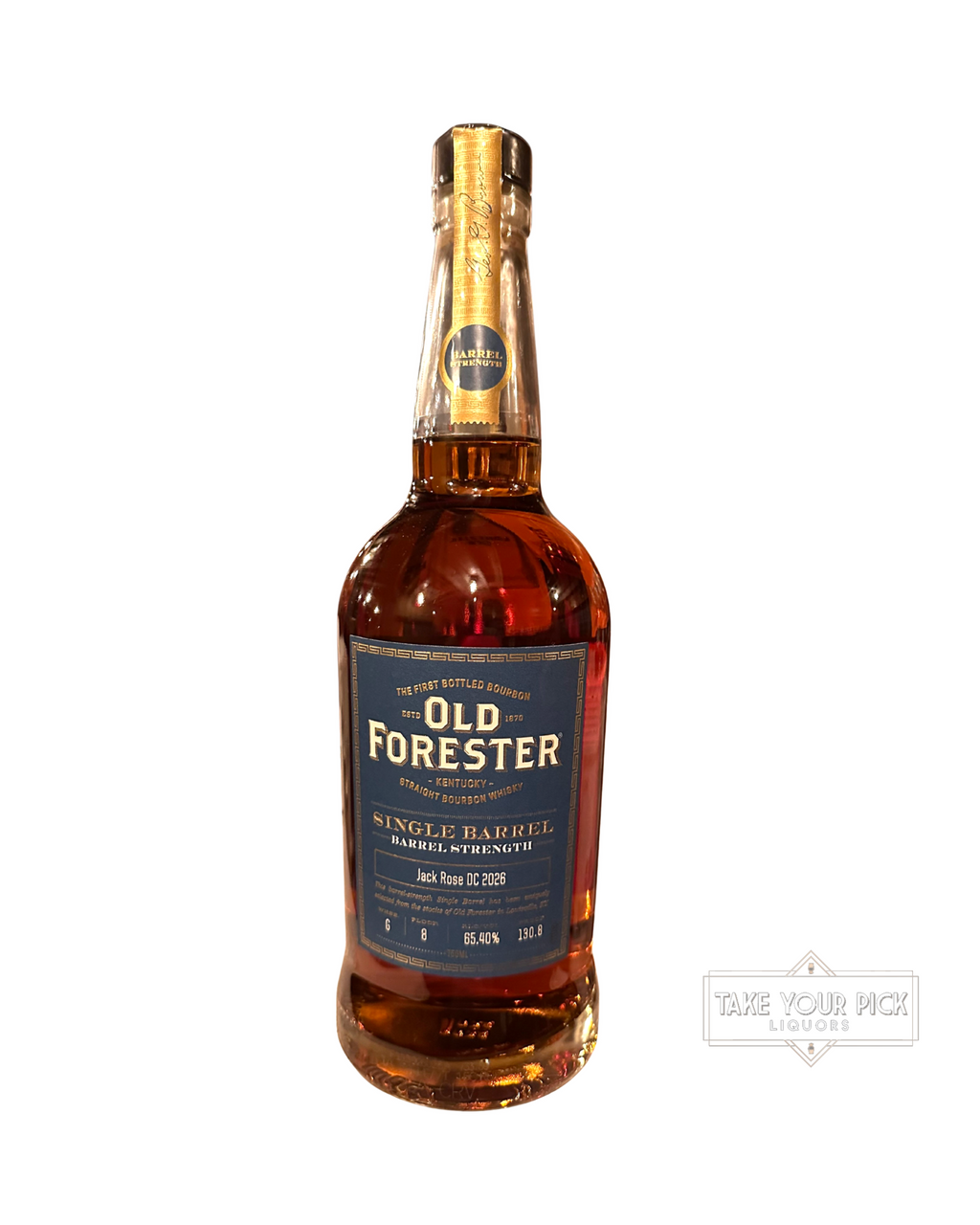 2026 Old Forester Single Barrel Barrel Strength Jack Rose DC 2026 130.8 Proof 750ml