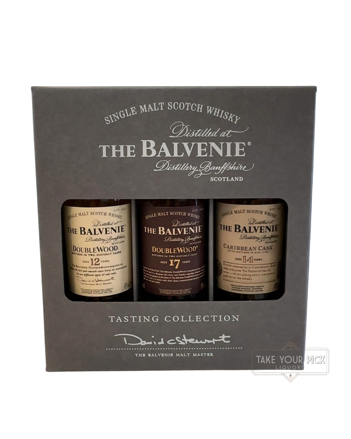 The Balvenie Tasting Collection (DoubleWood 12 Years, DoubleWood 17 Years, Caribbean Cask 14 Years) 86 Proof 50ml