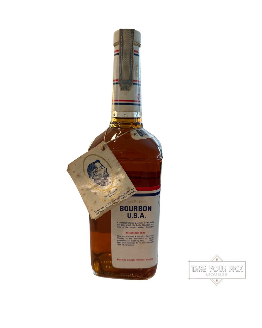 1973 Medley Distilling Company Kentucky Straight Bourbon Whiskey 86 Proof 1000ml