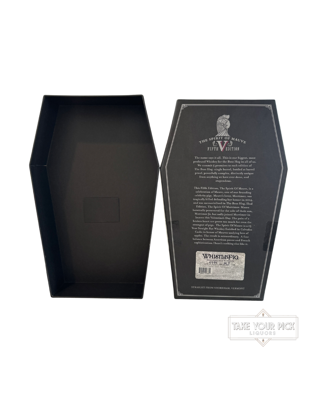 2018 WhistlePig The Boss Hog: The Spirit of Mauve Fifth Edition 115.8 Proof 750ml