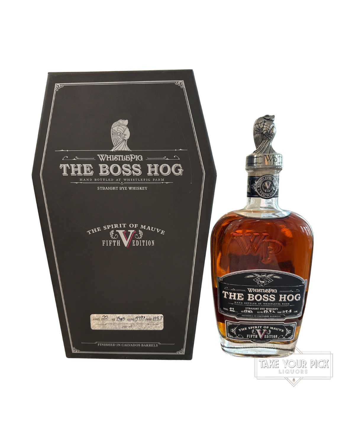 2018 WhistlePig The Boss Hog: The Spirit of Mauve Fifth Edition 115.8 Proof 750ml
