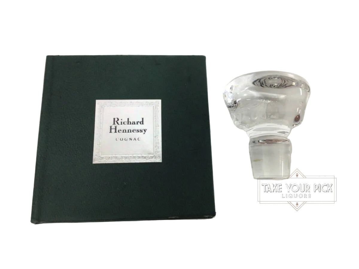 Richard Hennessy early edition with box, replacement stopper, and certificate