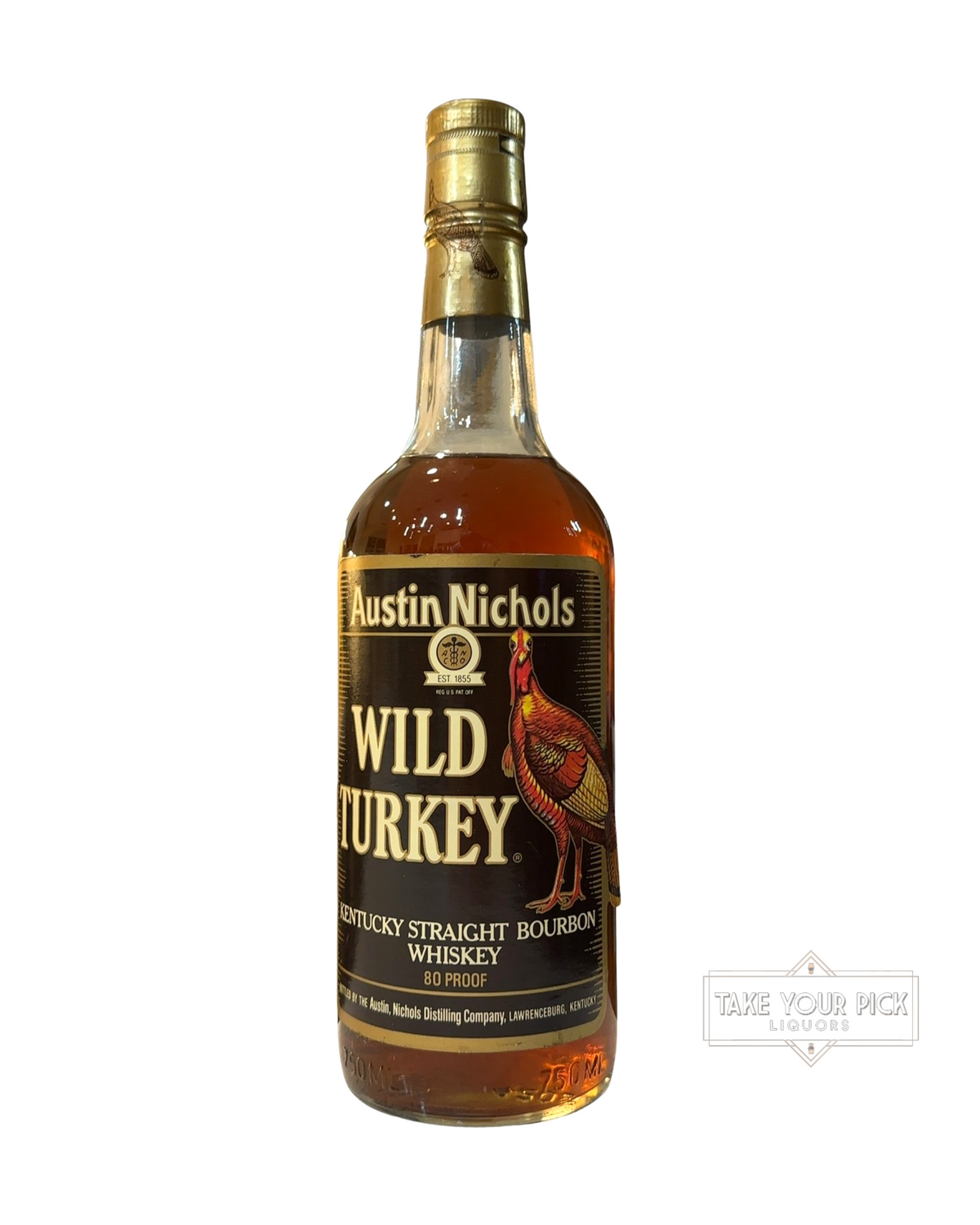 1987 Austin Nichols Wild Turkey Kentucky Straight Bourbon Whiskey 80 Proof 750ml