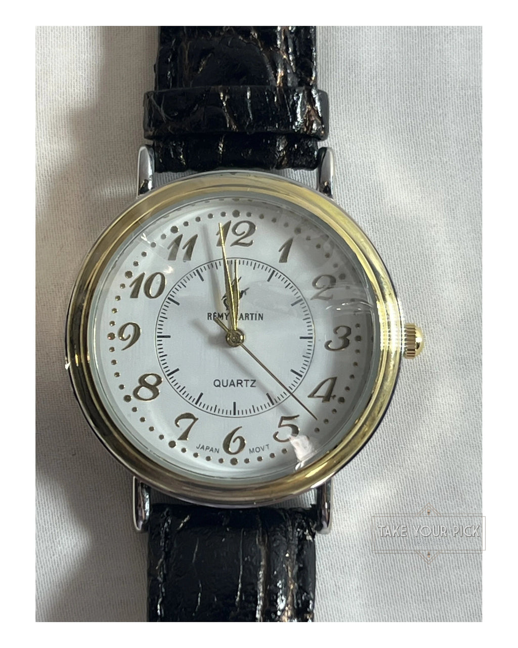 Rémy Martin Quartz Wristwatch (Black Leather Band)