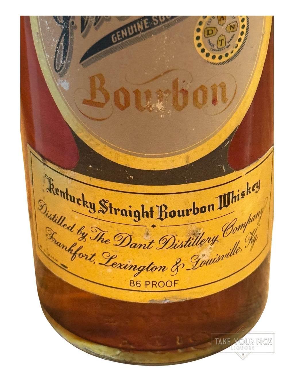 1972 The Dant Distillery Company J.W. Dant 86 pf. 1972 86 Proof