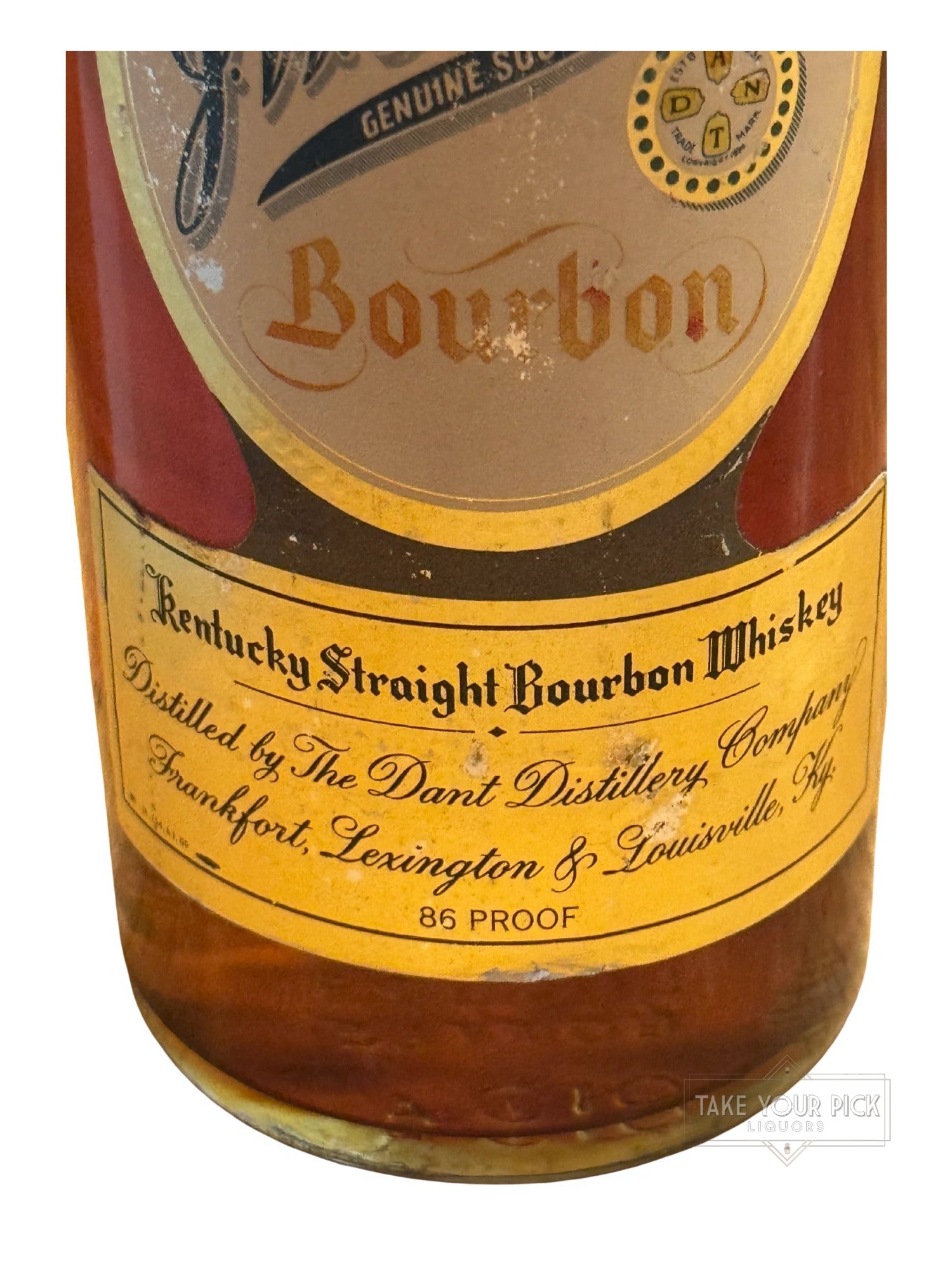 1972 The Dant Distillery Company J.W. Dant 86 pf. 1972 86 Proof
