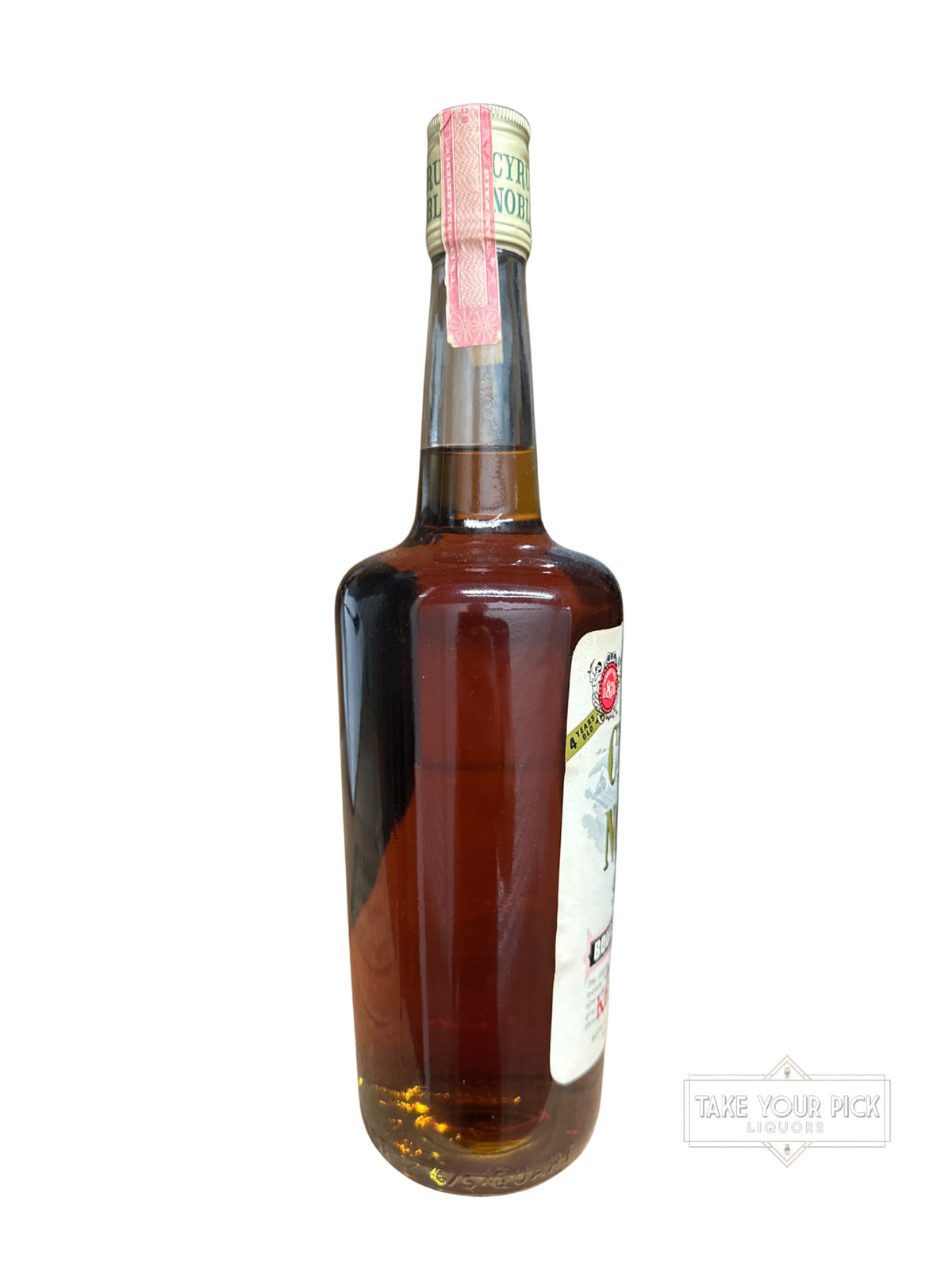 1973 Cyrus Noble Straight Bourbon Whiskey 86 Proof 4/5 Quart 86 Proof 750ml