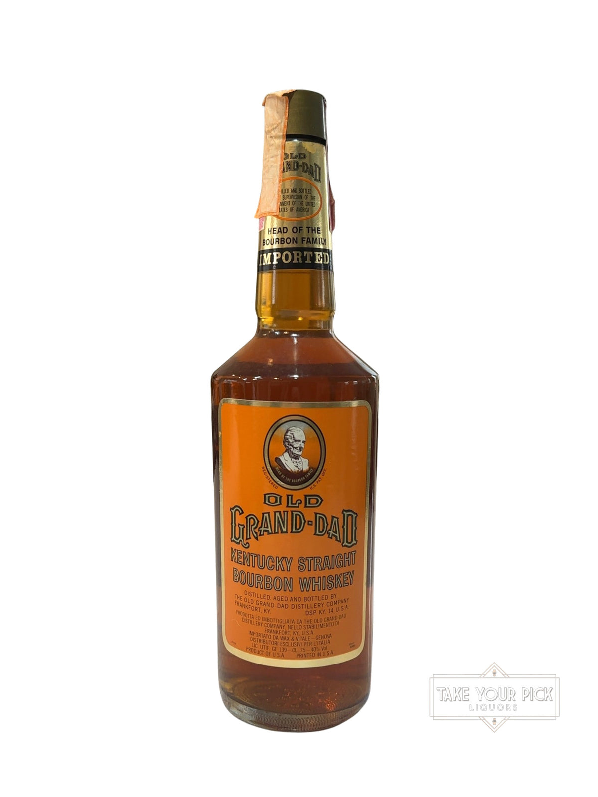 1977 Old Grand-Dad Kentucky Straight Bourbon Whiskey 80 Proof 750ml