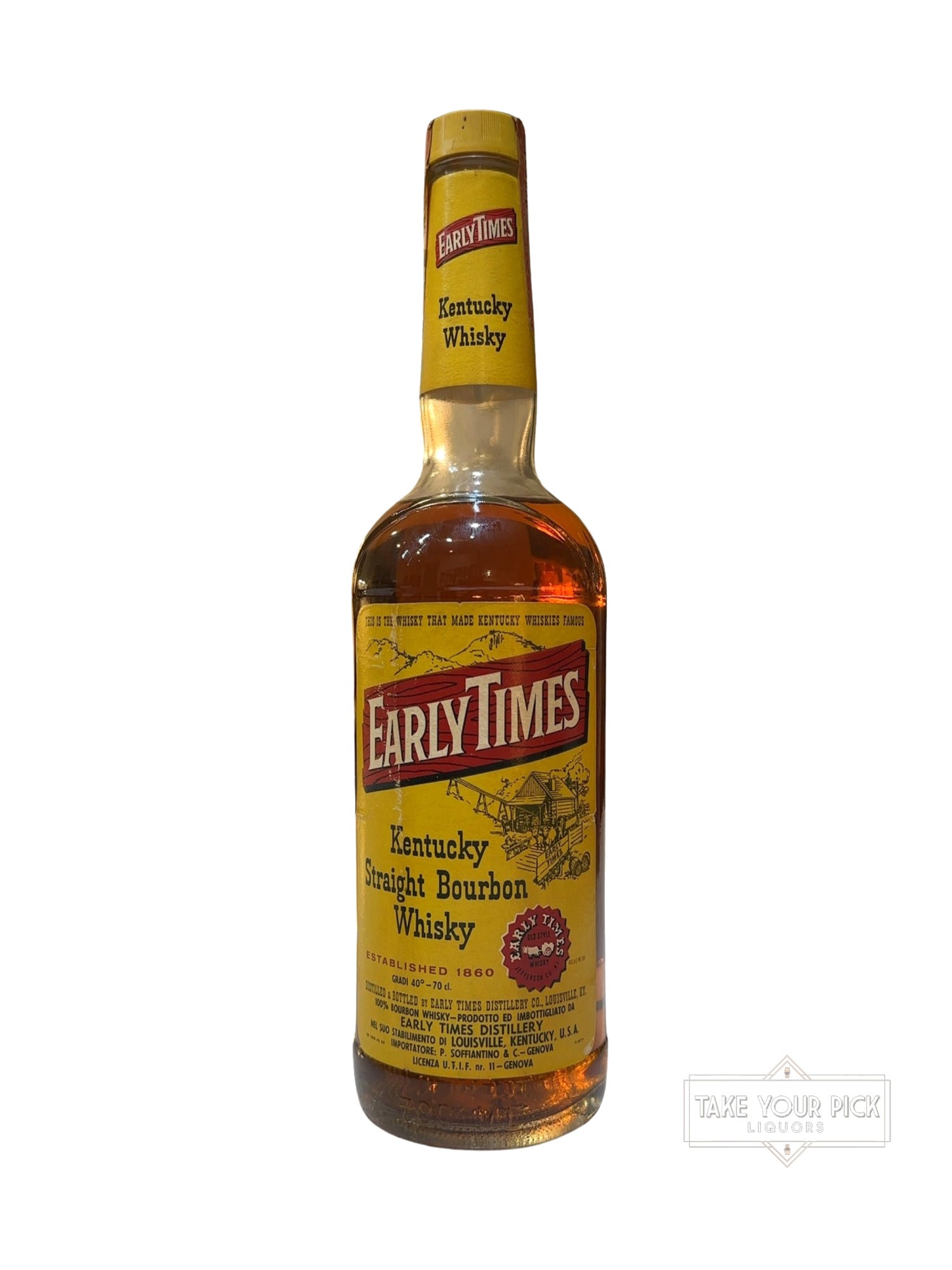 1983 Early Times 4 Year Bourbon Whisky 80 Proof 700ml