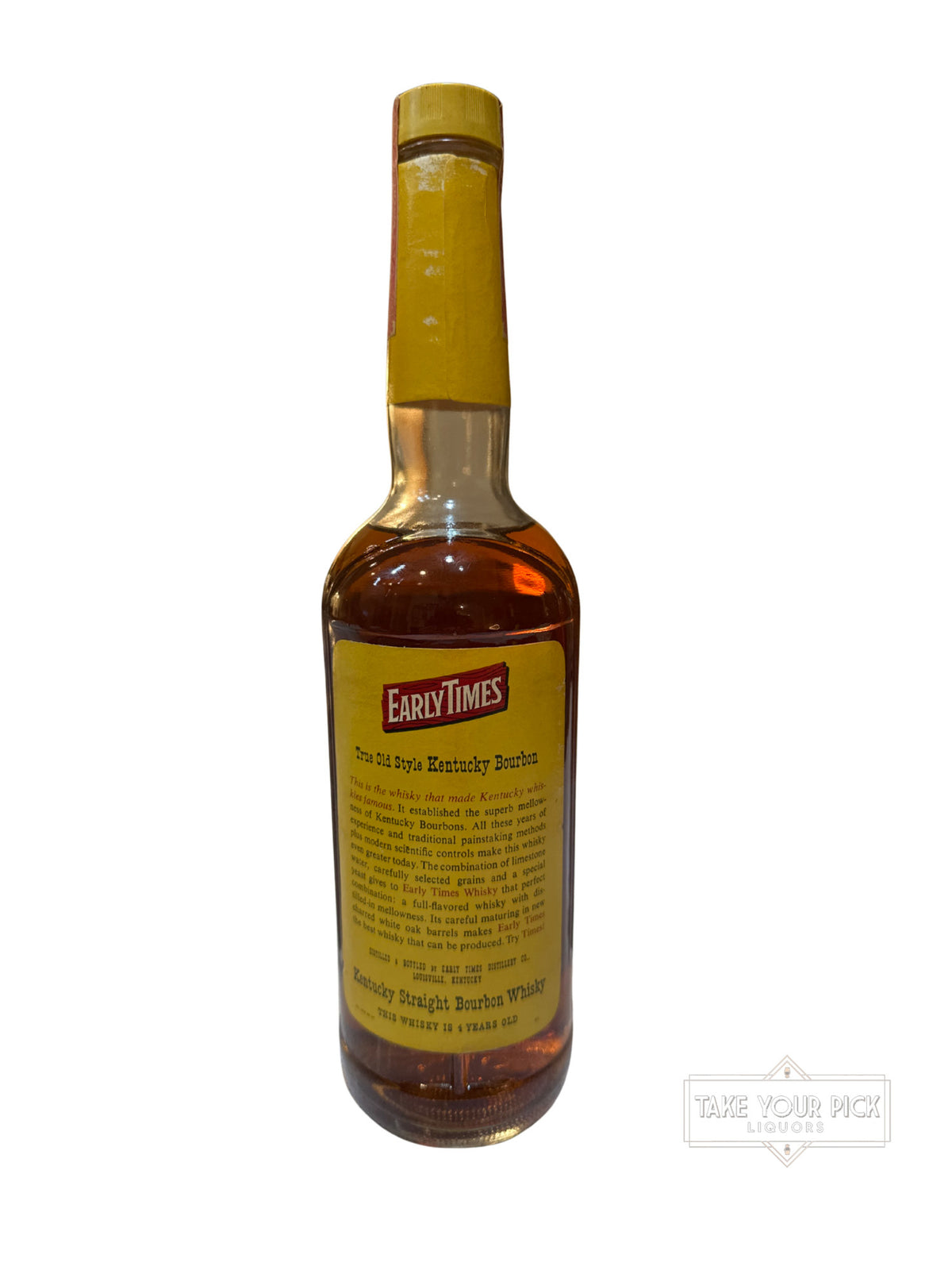 1983 Early Times 4 Year Bourbon Whisky 80 Proof 700ml