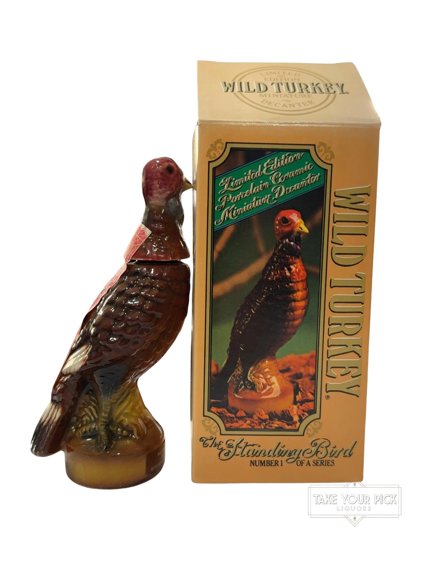 1983 Wild Turkey The Standing Bird Miniature Decanter 101 Proof 50ml
