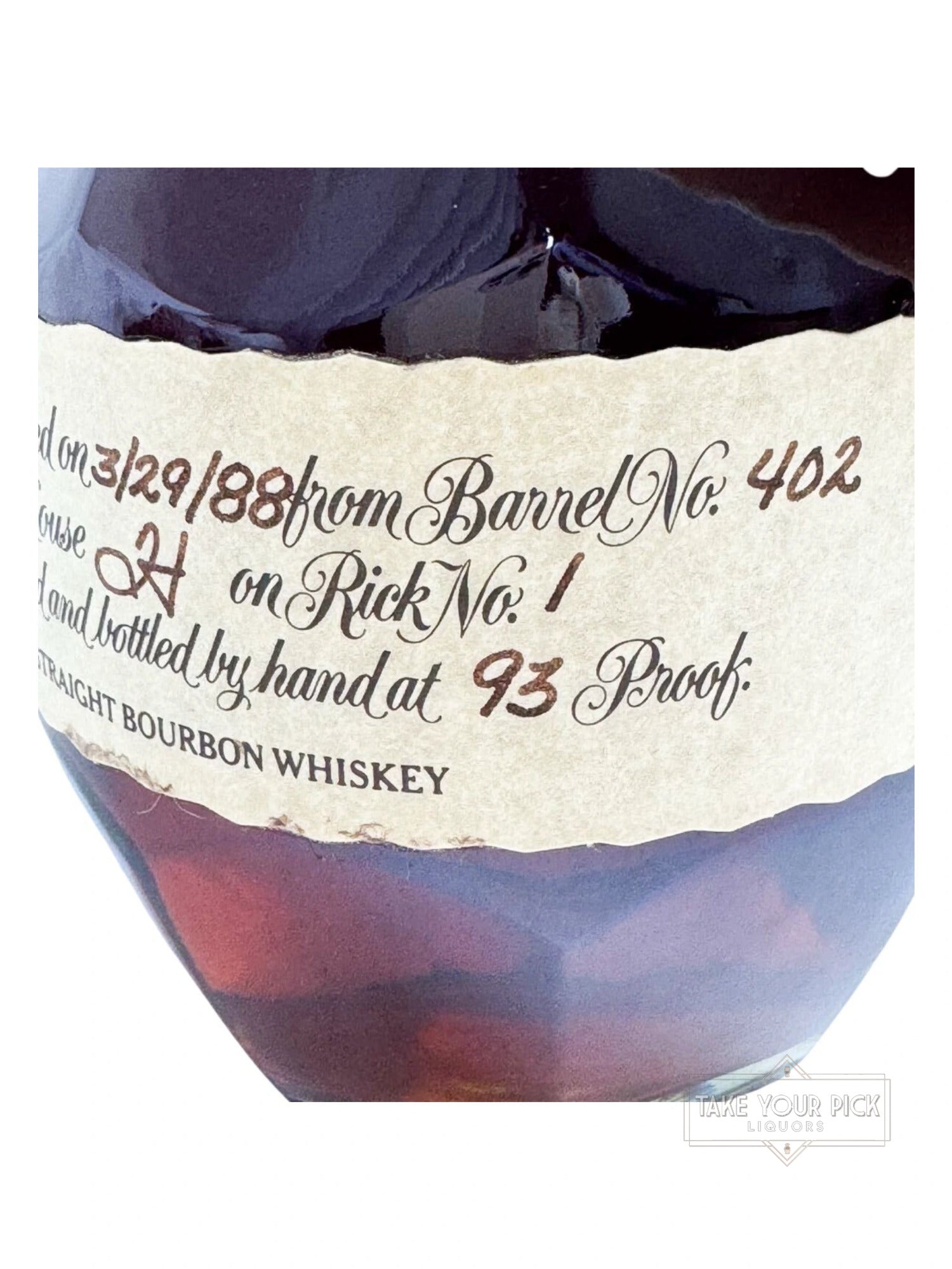 1988 Blanton Distilling Company Blanton's Original Single Barrel Bourbon 93 Proof 93 Proof 750ml