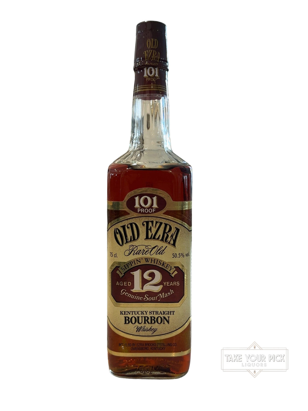 1989 Ezra Brooks 12 Year Sippin' Whiskey 101 Proof 750ml