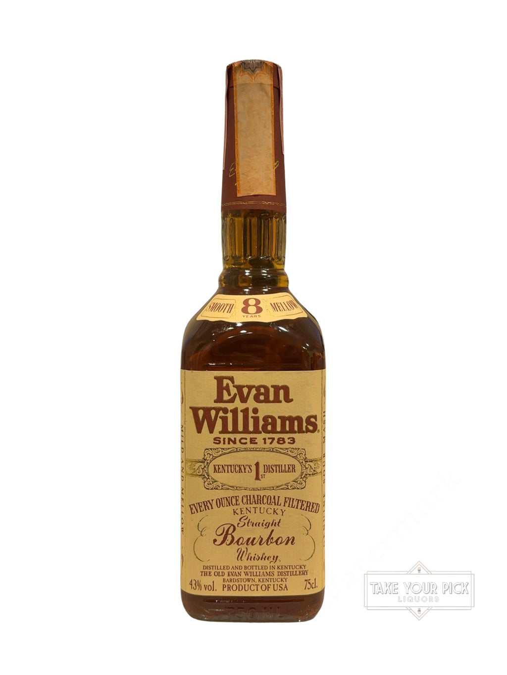 1990 Evan Williams Kentucky Straight Bourbon Whiskey 86 Proof