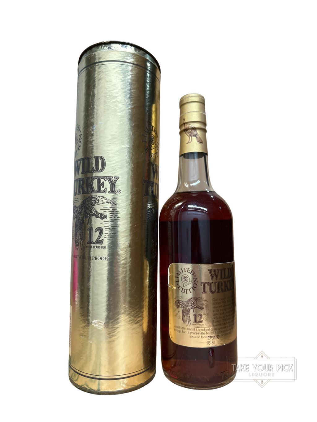 1992 Wild Turkey Gold Foil Austin Nichols 12 Year Old 101 Proof 750ml