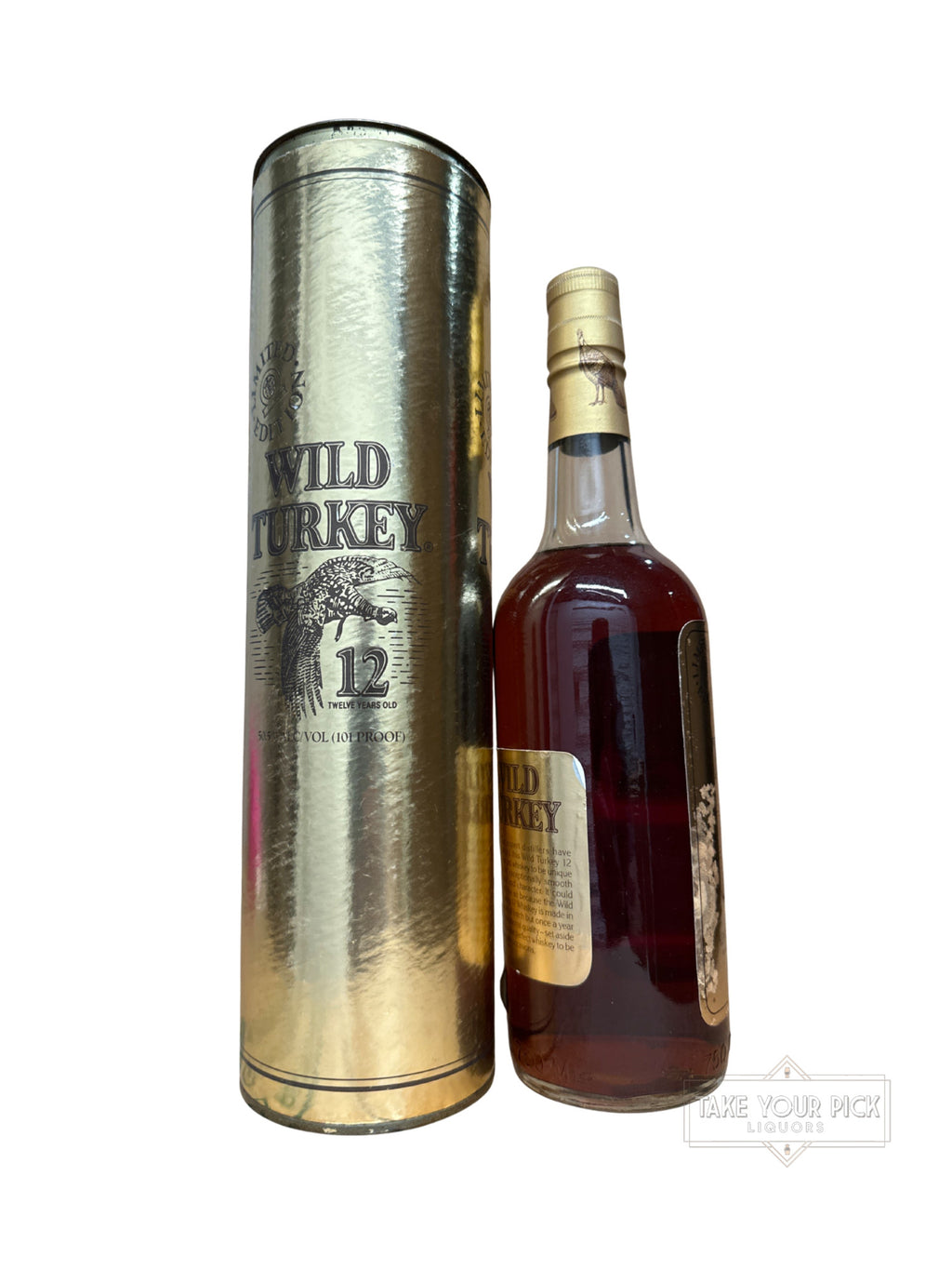 1992 Wild Turkey Gold Foil Austin Nichols 12 Year Old 101 Proof 750ml