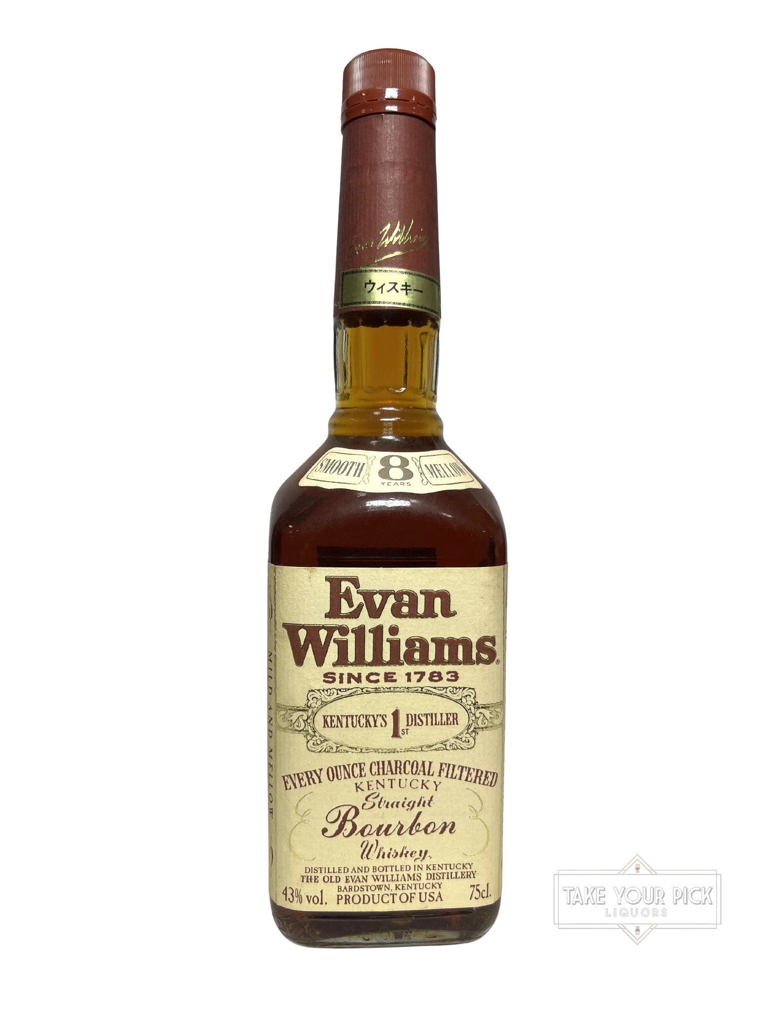 1995 Evan Williams 8-year (pre-fire) - 86 Proof