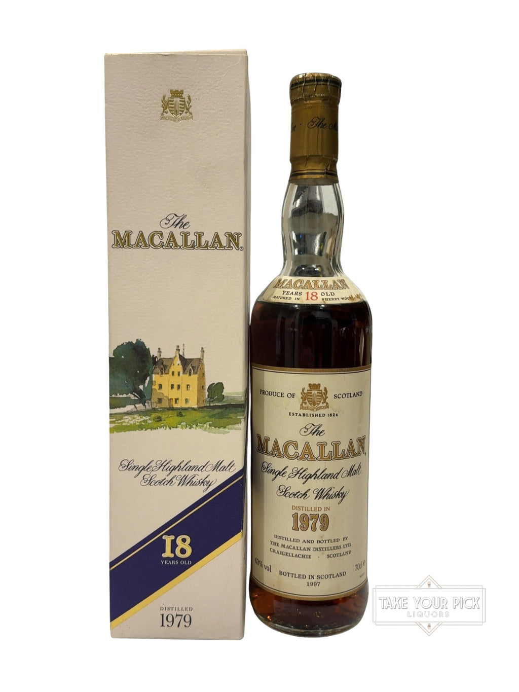 1997 The Macallan Single Highland Malt Scotch Whisky 18 Years Old 86 Proof 700ml