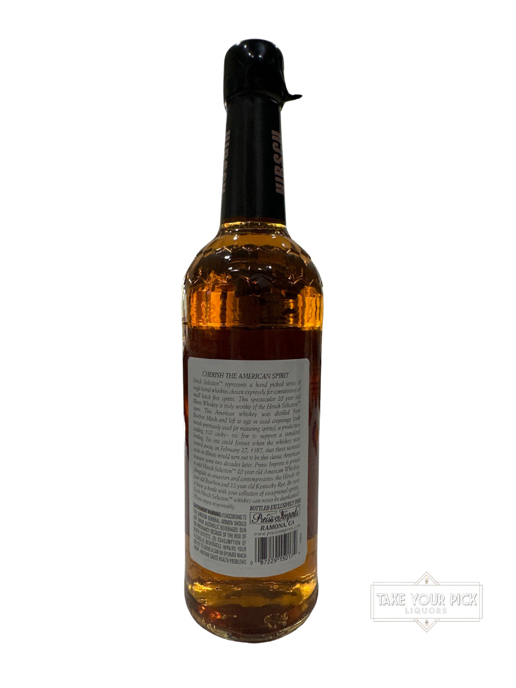 2007 Hirsch 20 Year Selection Special Reserve American Whiskey 96 Proof 750ml