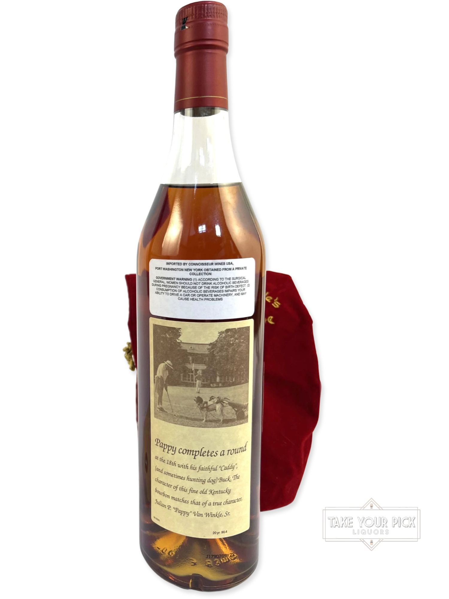 2007 Pappy Van Winkle 20 year (Stitzel Weller) 700ml - 90.4 Proof - Bottle Back
