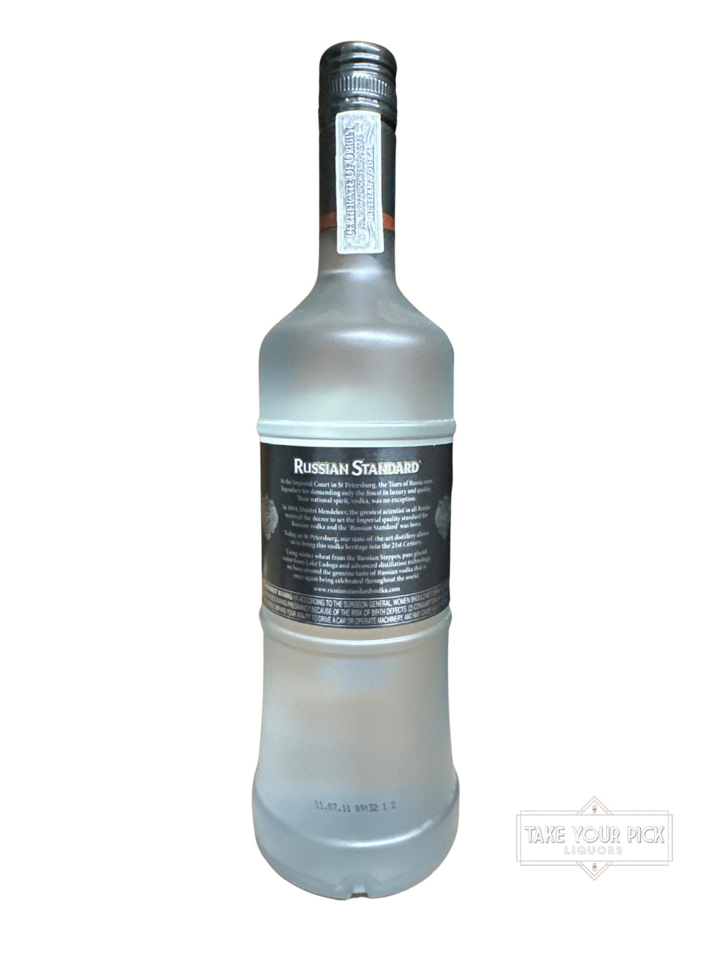 2011 Russian Standard Vodka 80 Proof 750ml