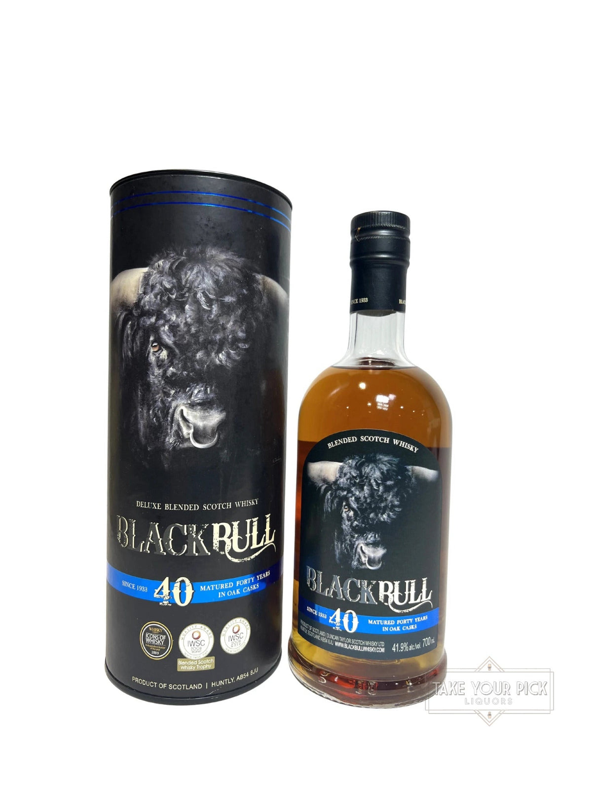 Black Bull 40 Year Deluxe Blended Scotch Whisky (Batch 4) 83.8 Proof 700ml (2012)