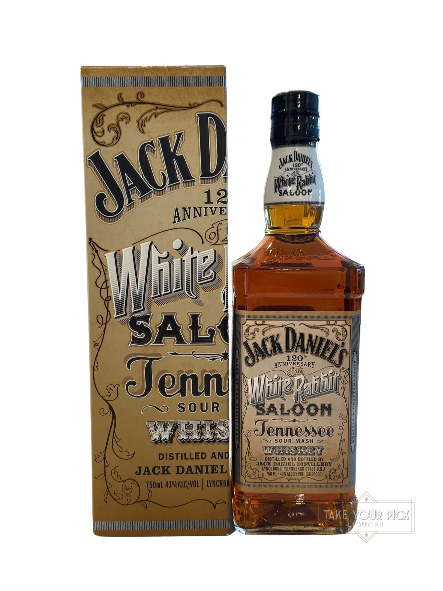 2012 Jack Daniel's 120th Anniversary of the White Rabbit Saloon Tennessee Whiskey 86 Proof 750ml