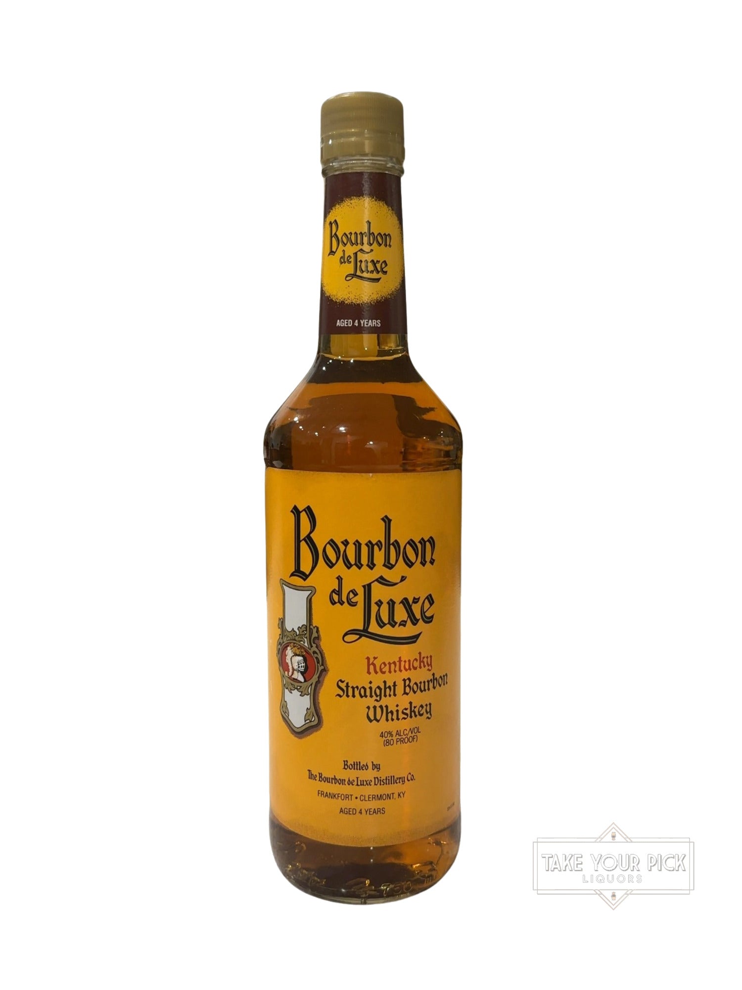 2013 Bourbon de Luxe 4 Year Bourbon Whiskey 80 Proof 80 Proof 750ml