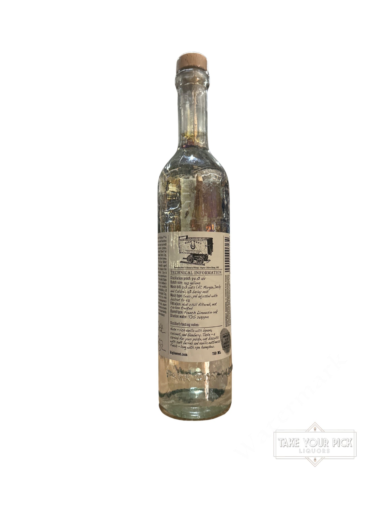 2013 High West Silver Whiskey Western Oat 80 Proof
